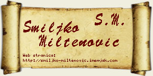 Smiljko Miltenović vizit kartica